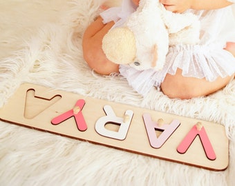 Personalized Gift, Name Puzzle, Wooden Name Puzzle Baby Girl Gift, Christmas Gifts, Personalized Puzzle, Baby Name Puzzle, 1st Birthday Gift