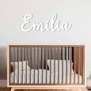 Letrero de madera con nombre para decoración de pared de guardería Letrero de madera para niños Letrero con nombre para niños Decoración de guardería personalizada Letrero de boda para niña Letrero con nombre de bebé personalizado