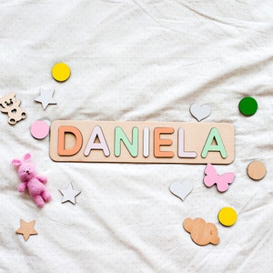 Wooden Name Puzzle, Baby Name Puzzle, 1st Birthday Girl, Puzzle For Toddler, Personalize Puzzle, Personalize Baby Gift, 1st Birthday Gift