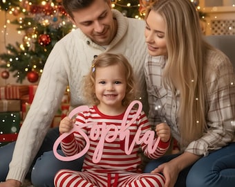 First Christmas Gift Personalized Baby Name Sign for Nursery