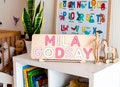 Wooden Personalized Two Name Puzzle 1st Birthday Gift Nursery Decor Boy Unique New Baby Girl Gift