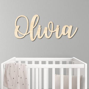 Holz Namensschild Baby Namensschild Kinderzimmer Namensschild Personalisiertes Namensschild Holzbuchstaben Holznamensschild Wandnamensschild Babynamenausschnitt