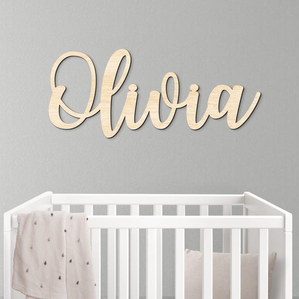 Wooden Name Sign Baby Name Sign Nursery Name Sign Custom Name Sign Wooden Letters Wood Name Sign Wall Name Sign Baby Name Cutout