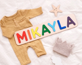 Name Letters for Room Decor with Engraving, Name Puzzles For Toddlers, Baby Gift Personalized, 2 Year Old Girl Gift, Kids Birthday Gift