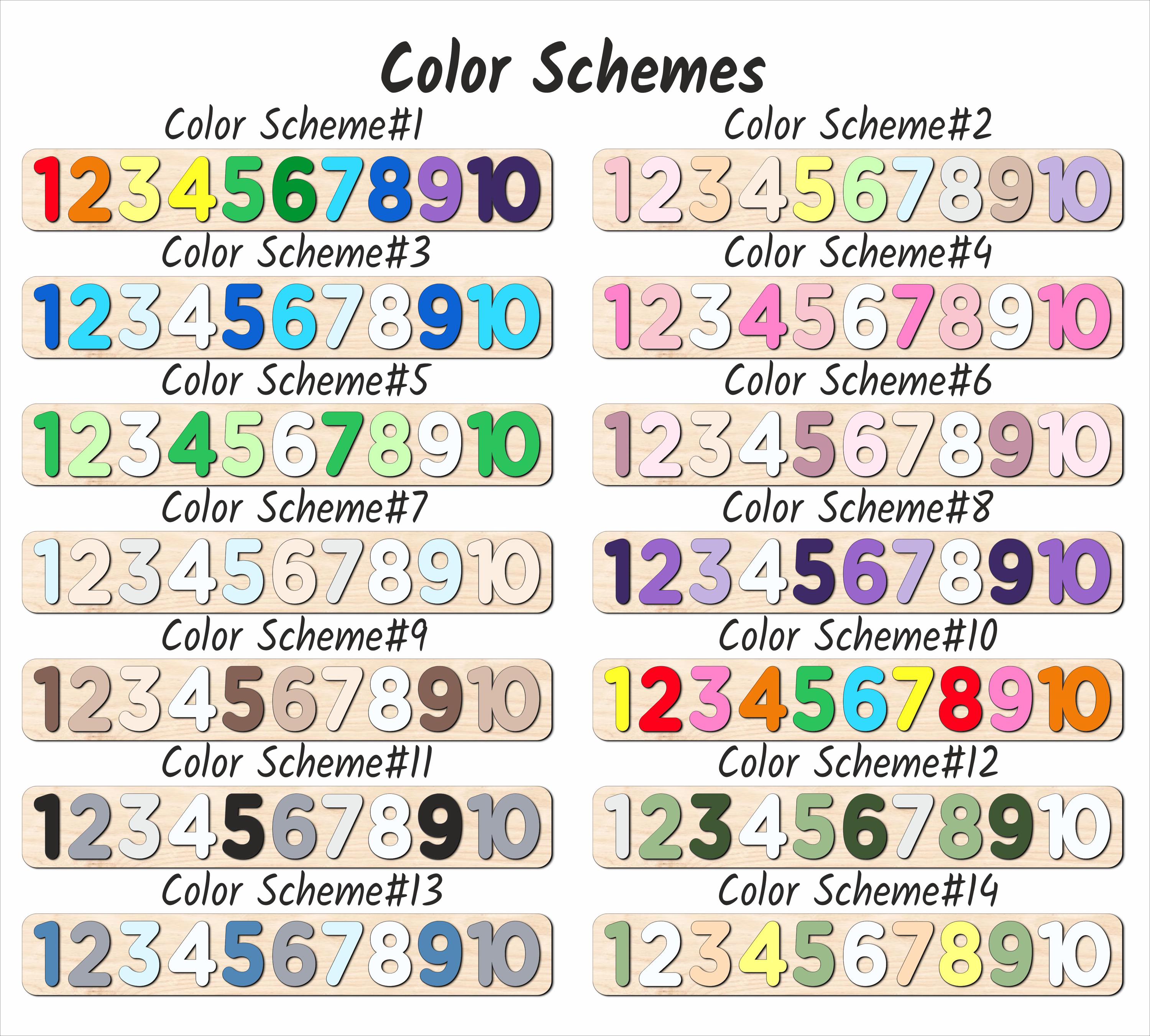 Wooden Number Puzzle for Kids, 1 to 10 Counting Board, Toddler Learning ...