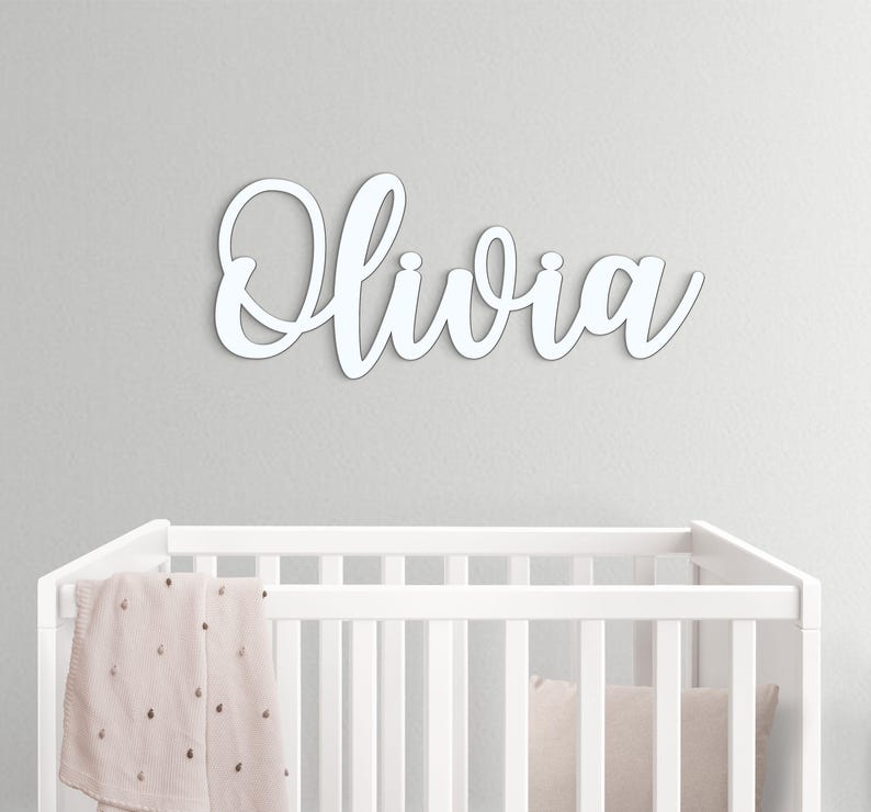 Wooden Name Sign Baby Name Sign Nursery Name Sign Custom Name Sign Wooden Letters Wood Name Sign Wall Name Sign Baby Name Cutout image 1