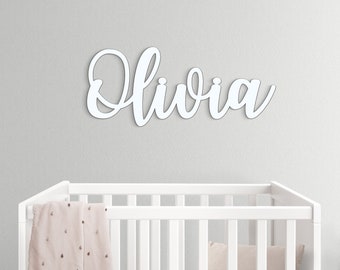 Signo de nombre personalizado Signo de nombre de madera personalizado para la decoración de la pared de la guardería Letras de madera Nombre de la guardería del bebé Signo de madera Signo del nombre del bebé