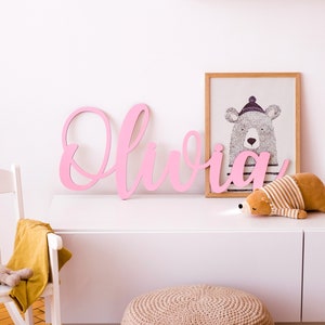 Custom Name Sign Personalized Wooden Name Sign for Nursery Wall Decor Wood Letters Baby Nursery Name Sign Wooden Sign Baby Name Sign image 10