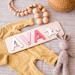 Name Puzzle With Pegs, Personalized Wooden Name Puzzle Baby Gifts, New Baby Gift, First Birthday Girl, 1st Christmas Baby, Baptism Gift 