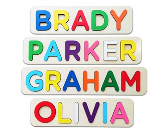 Wooden Personalized Name Puzzle 1st Birthday Gift Toys for Toddler