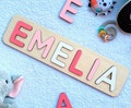 Personalized Name Puzzle, Toys for Toddler, Baby Shower, New Baby Gift, Name Puzzle With Pegs, First Birthday Gift, Baby Shower Gift