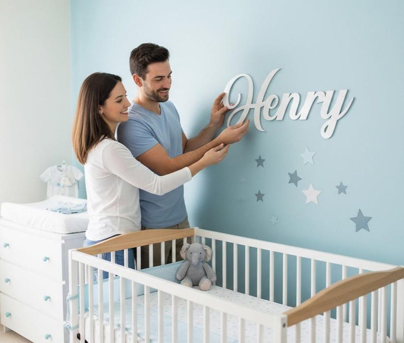 Wooden Name Sign Baby Name Sign Nursery Name Sign Custom Name Sign Wooden Letters Wood Name Sign Wall Name Sign Baby Name Cutout image 8