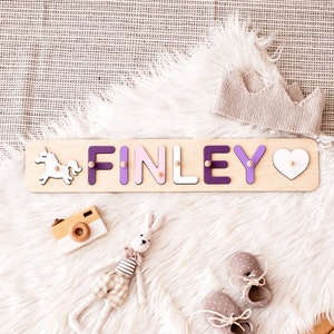 Puzzle with Pegs, Baby Shower Gift, Baby Gift Personalized, 1st Birthday Gift, Name Puzzle For Toddler, Christmas Gift, First Christmas