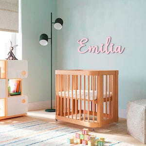 Benutzerdefiniertes Namensschild, personalisiertes Namensschild aus Holz für Kinderzimmer, Wanddekoration, Holzbuchstaben, Namensschild für Babyzimmer, Holzschild, Namensschild für Babys Bild 4