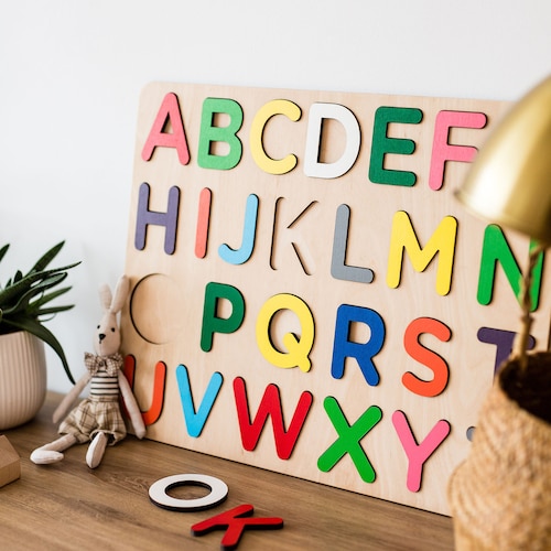 Wooden Snake Alphabet Puzzle Etsy