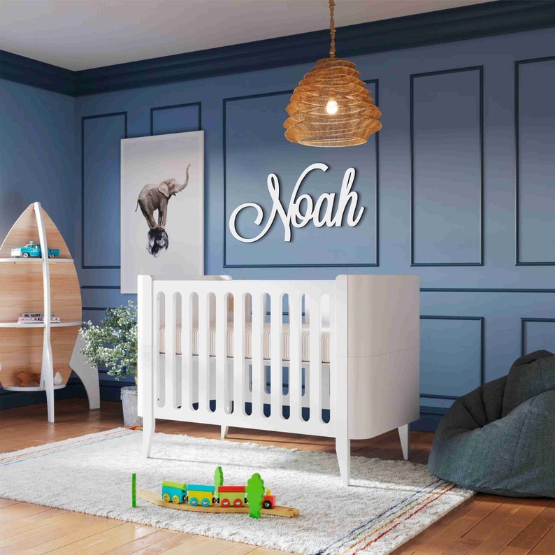 Benutzerdefiniertes Namensschild, personalisiertes Namensschild aus Holz für Kinderzimmer, Wanddekoration, Holzbuchstaben, Namensschild für Babyzimmer, Holzschild, Namensschild für Babys Bild 8