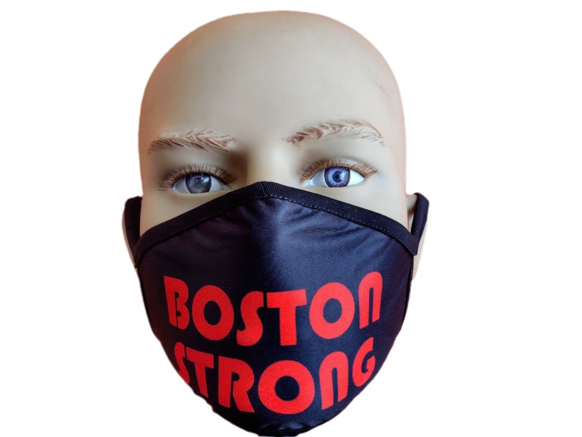 Pair of Boston Strong Face Mask Boston Strong Washable Etsy