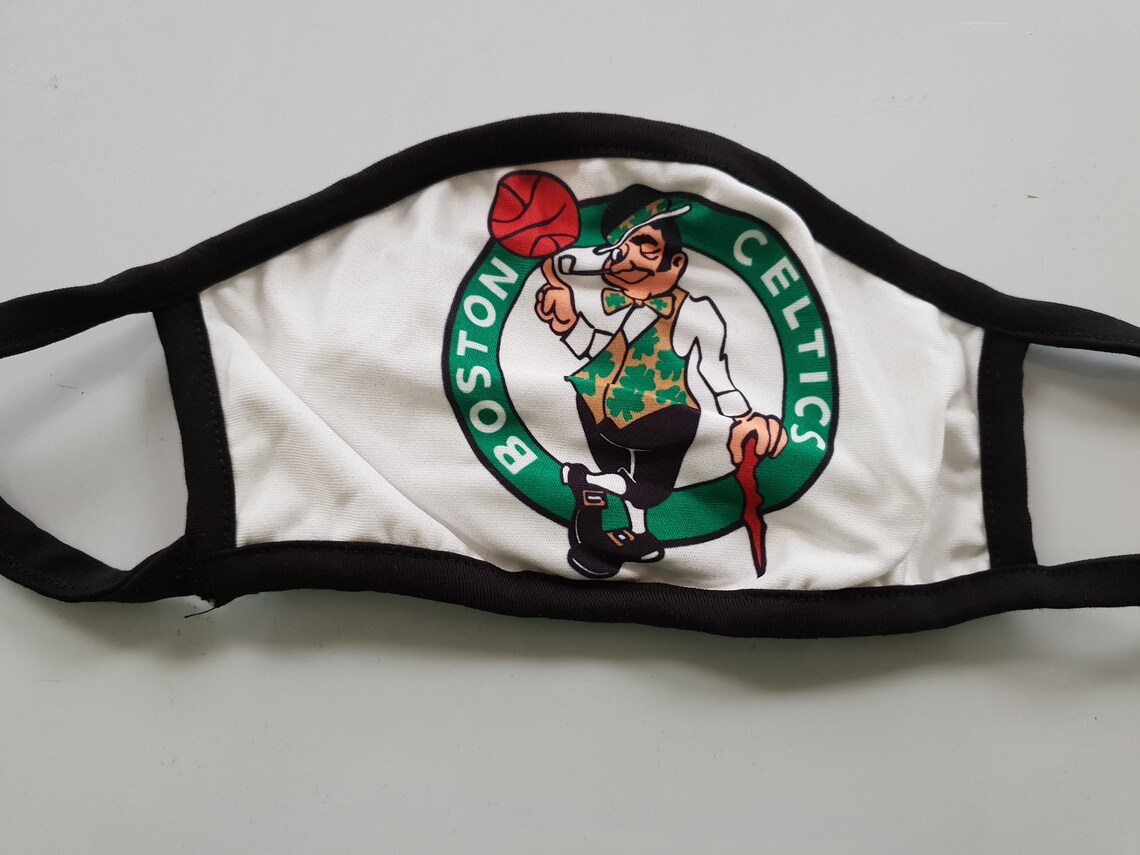 BOSTON CELTICS Face Mask 3 layered Washable Reusable Etsy