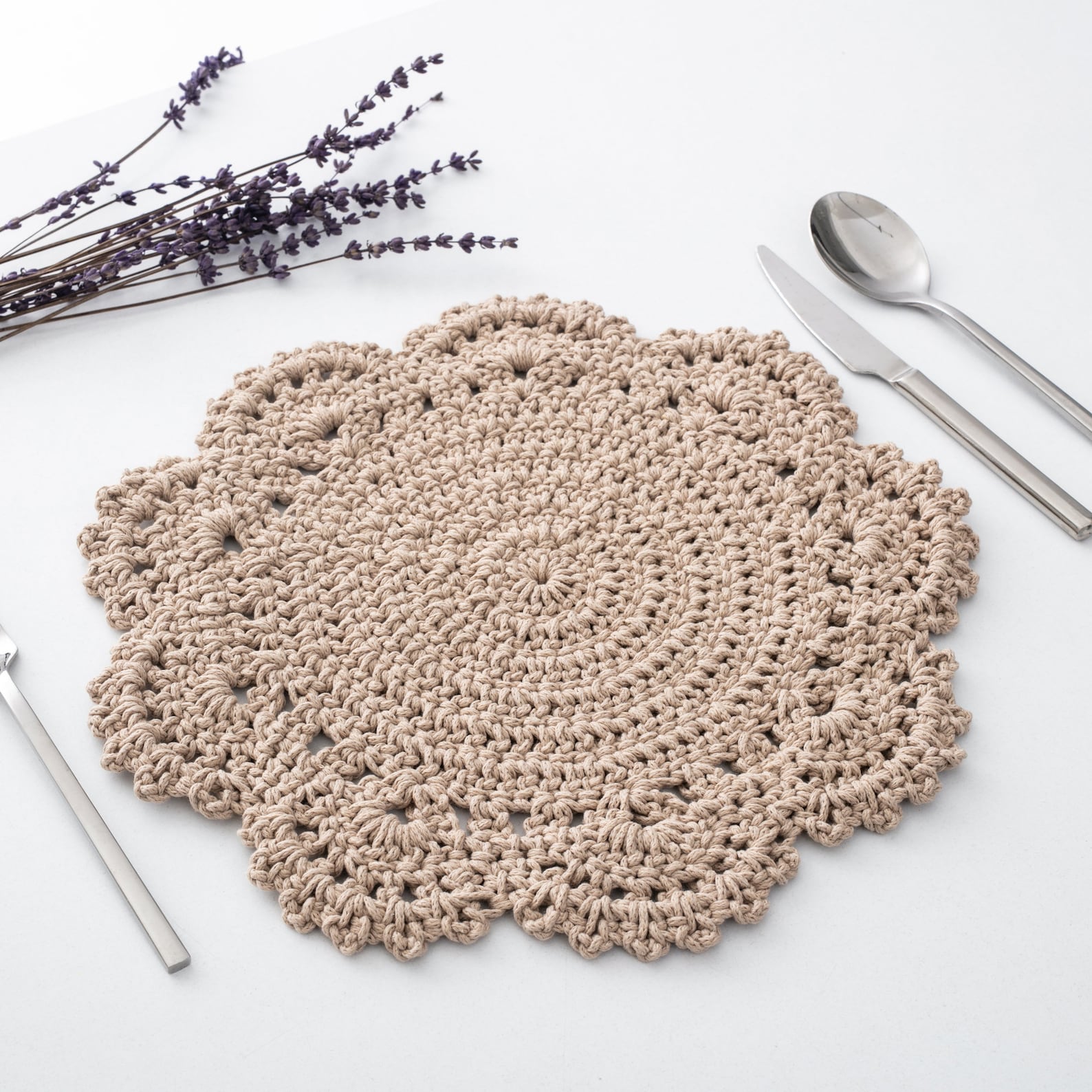 2 Macrame Crochet Placemats/crochet Coaster/macrame Etsy