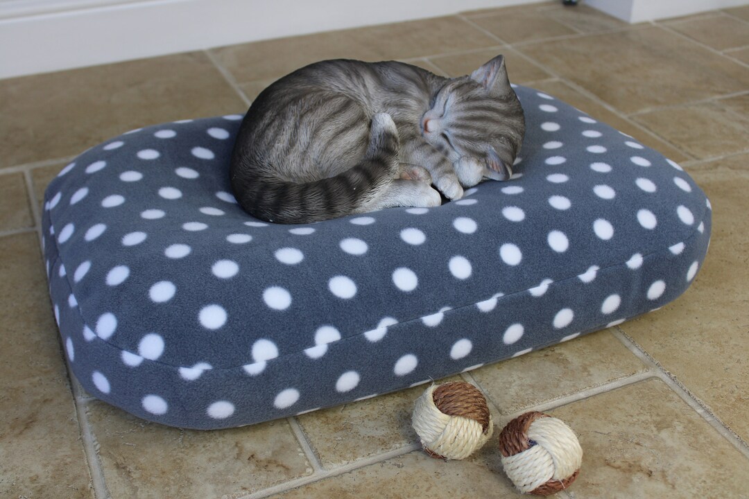 Luxury Bean Bag Cat Bed Small Dog Cushion Pillow Bed Calming Etsy UK
