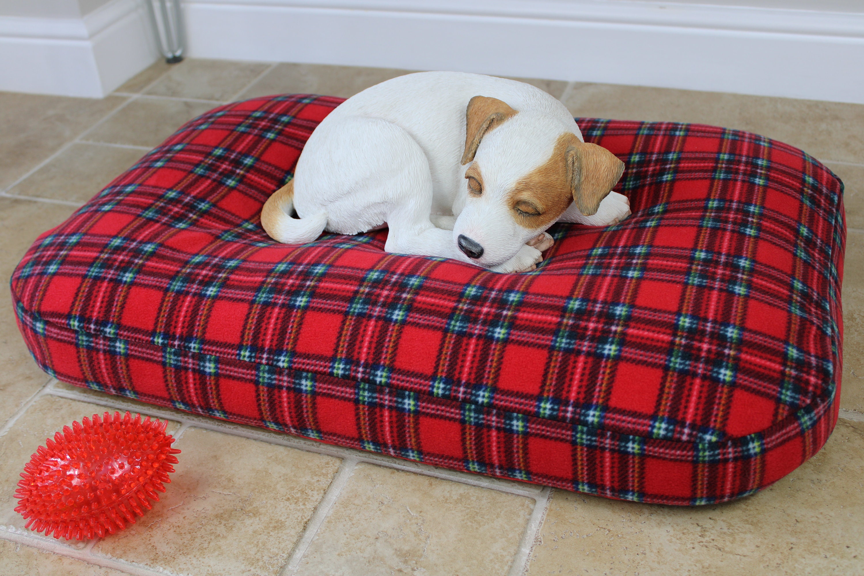 tartan cat bed