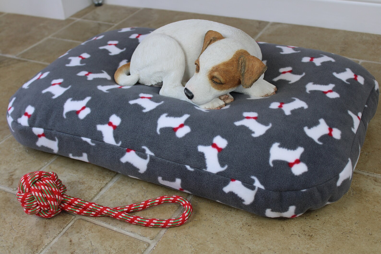 Grey Bean Bag Dog Puppy Bed Luxury SmallMedium Orthopaedic Etsy