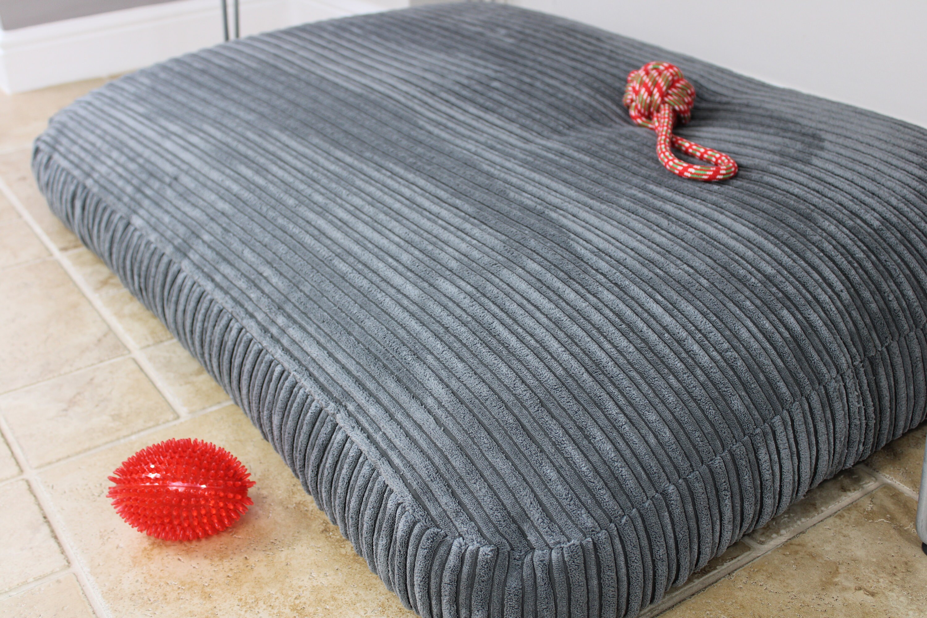 Extra Large Bean Bag Dog Bed Luxury Grey Jumbo Cord Dog Bed Etsy