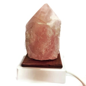 Raw Rose Quartz Crystal Generator Point: Heart Chakra Healing Stone