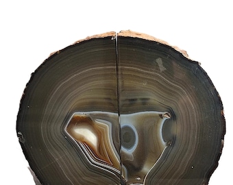 ユニークな7ポンドクリスタルアゲートブックエンドXXL（グリーン