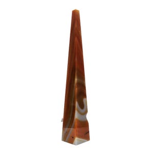 Natural Brown Agate Obelisk, Brown Agate Tower, Natural Agate Point Tower, Polished Crystal Agate Obelisk Tower, Obelisk Home Decor