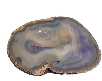 Purple Agate Geode Ashtray: Crystal Jewelry Dish, Soap Tray