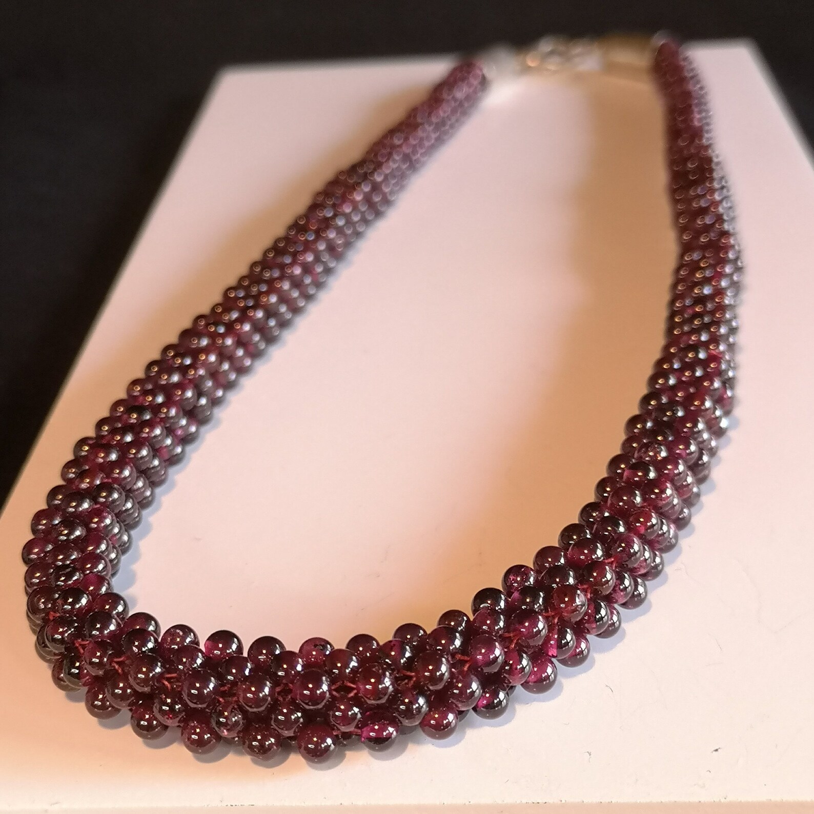 Beaded Necklace Natural Purple Beaded Necklace Etsy