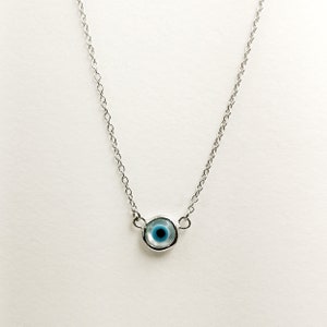 Sterling Silver Evil Eye Pendant Necklace: Protection Charm