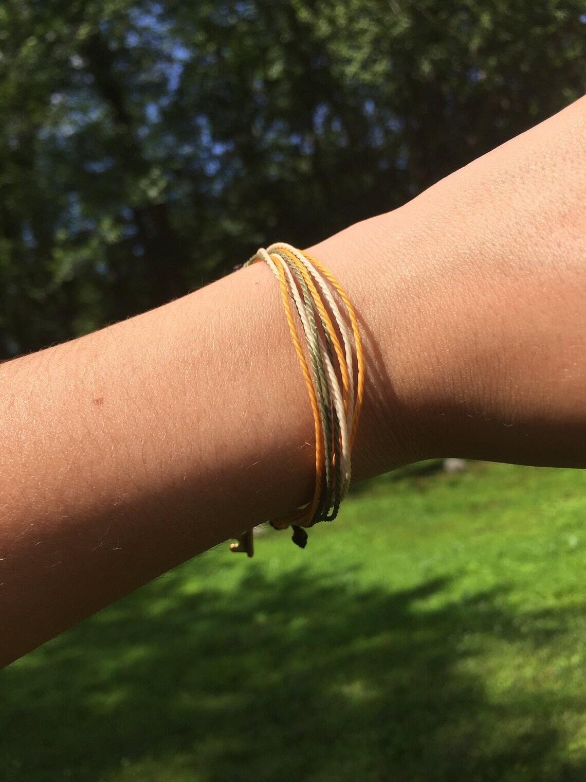 Adjustable Waxed Thread Bracelets Nature Collection Etsy