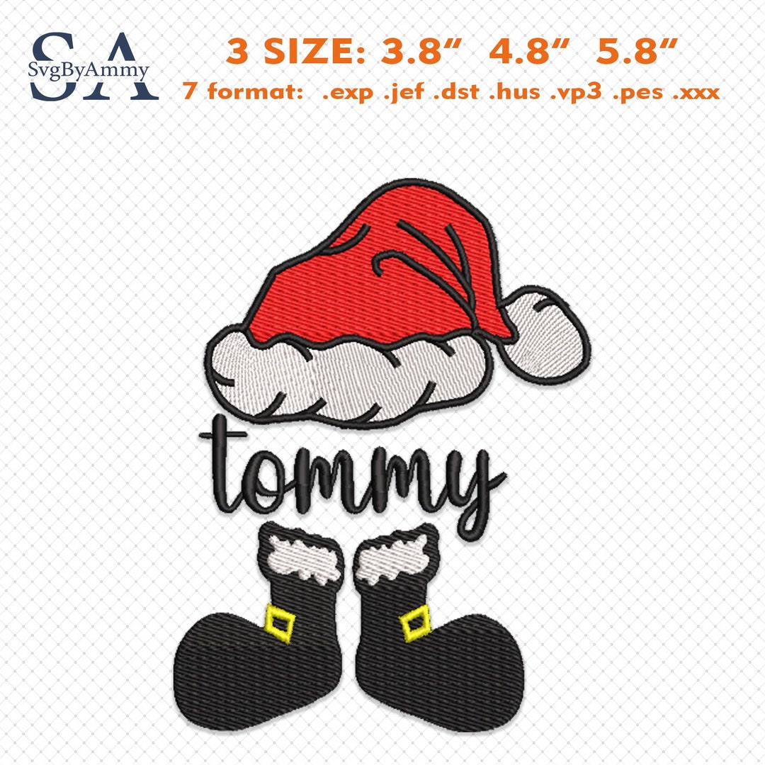 Customized Name Embroidery Machine Design Christmas Kids Name Etsy