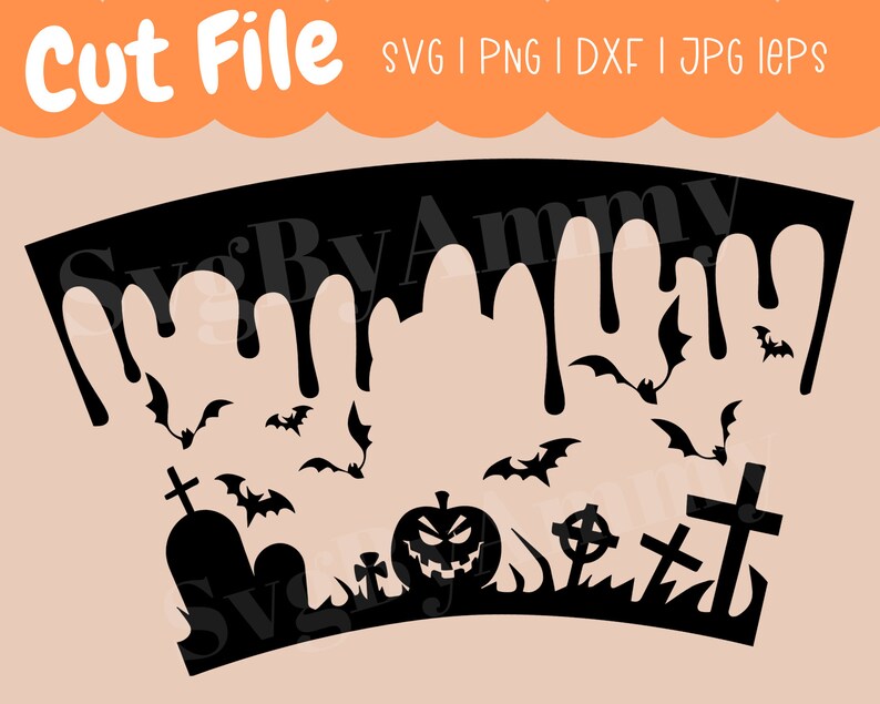 Download Halloween svg for making Starbucks full wrap Cut file for ...