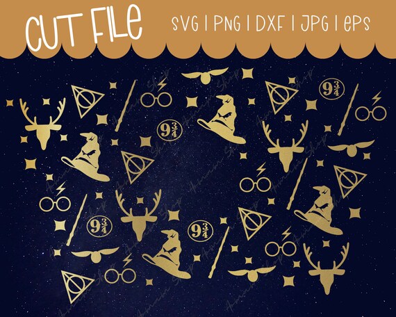 Download Full Wrap Harry Themed Starbucks Cup Svg Diy Venti Cup 24 Oz Etsy