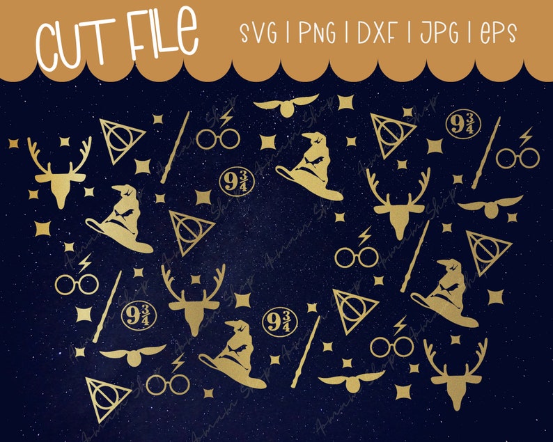 Download Full Wrap Harry Themed Starbucks Cup Svg DIY Venti Cup 24 ...
