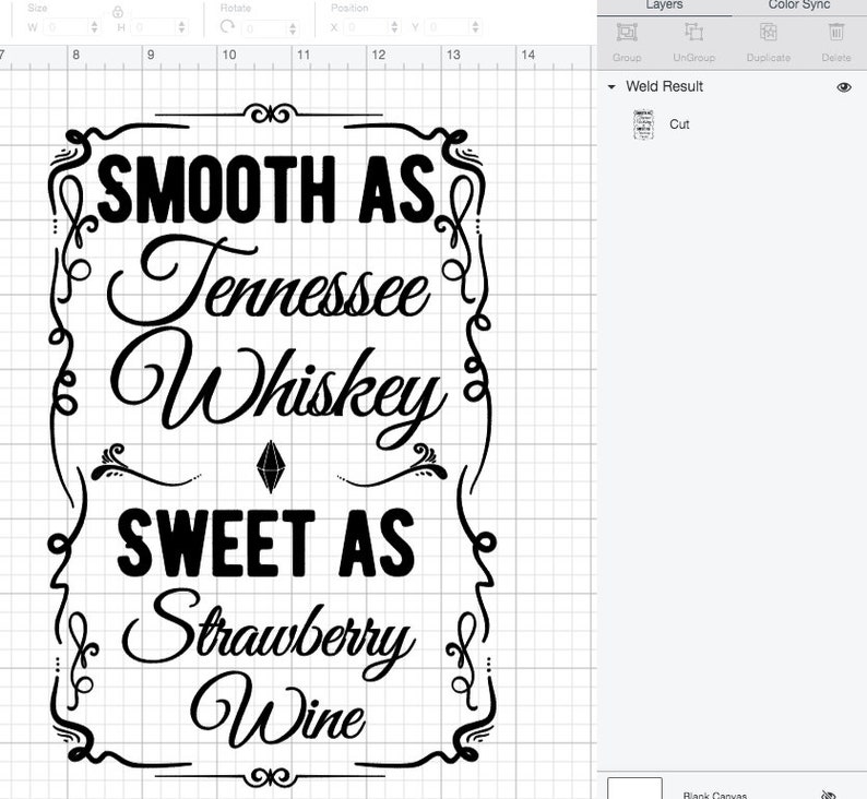 Download Smooth As Tennessee Whiskey Sweet As Strawberry Wine SVG ...