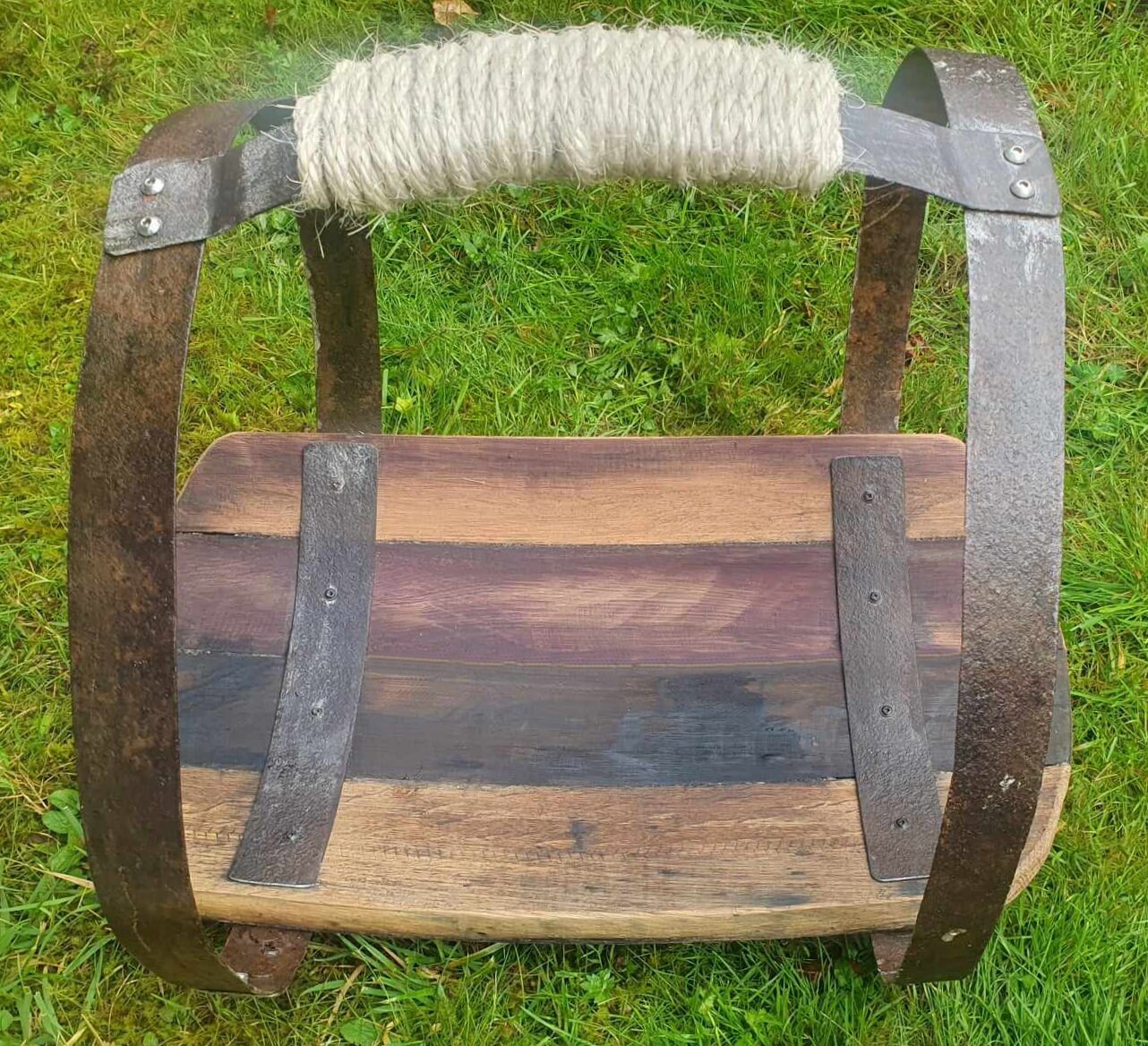 Rustic Whisky Barrel Stave Log Basket / Trug Etsy
