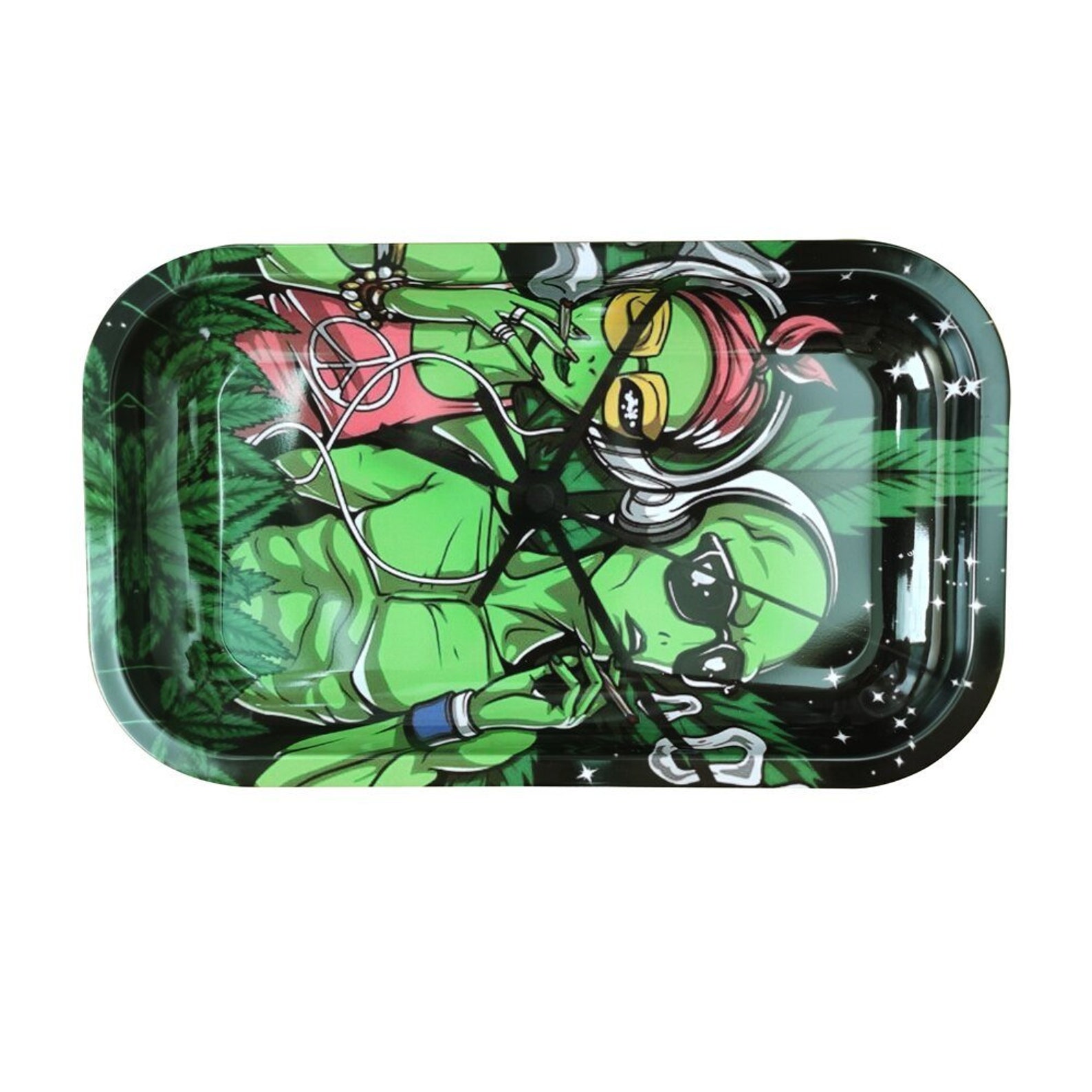 Smoking space Alien Rolling Tray 7 x 5.5 Two Etsy