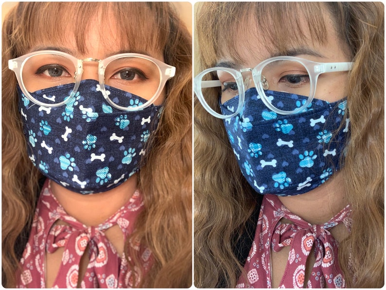 Face Mask for Glasses Wearers Handmade Fabric Face Mask Etsy