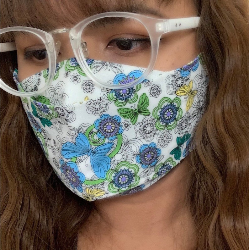 Download Face Mask for Glasses Wearers Double Layer Green Blue ...