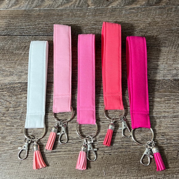 Hot Pink Wristlets Key Chains Etsy
