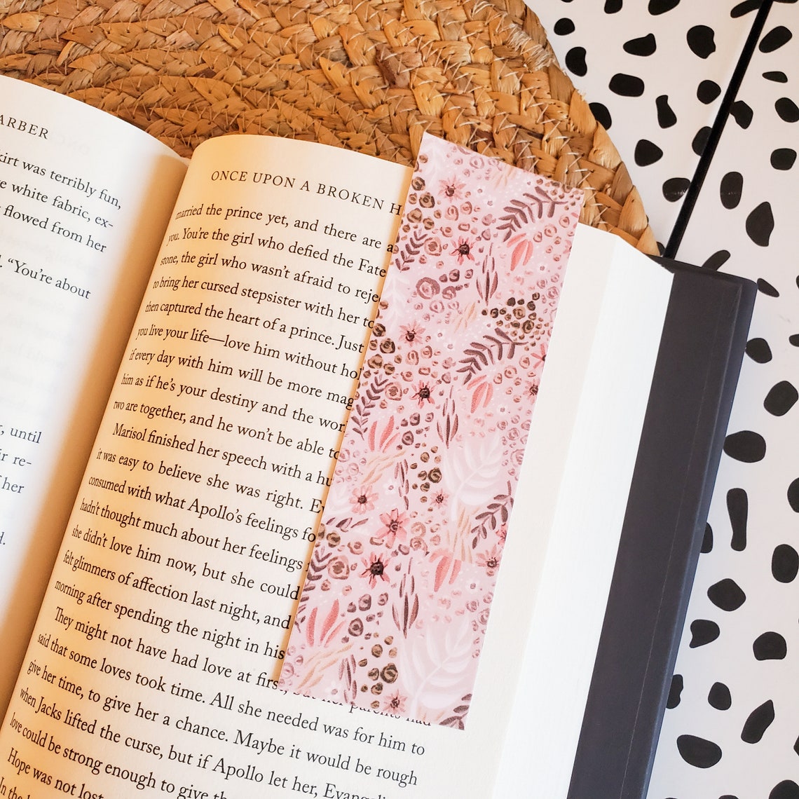 Pink Floral Bookmarks Handmade Etsy UK