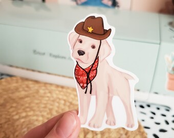 Howdy Dog Sticker