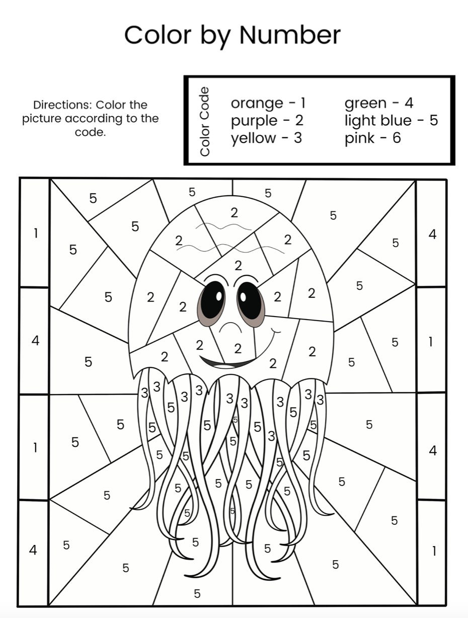 Color Pages/color Pages Printable/color by Number/color by Numbers for Kids - Etsy