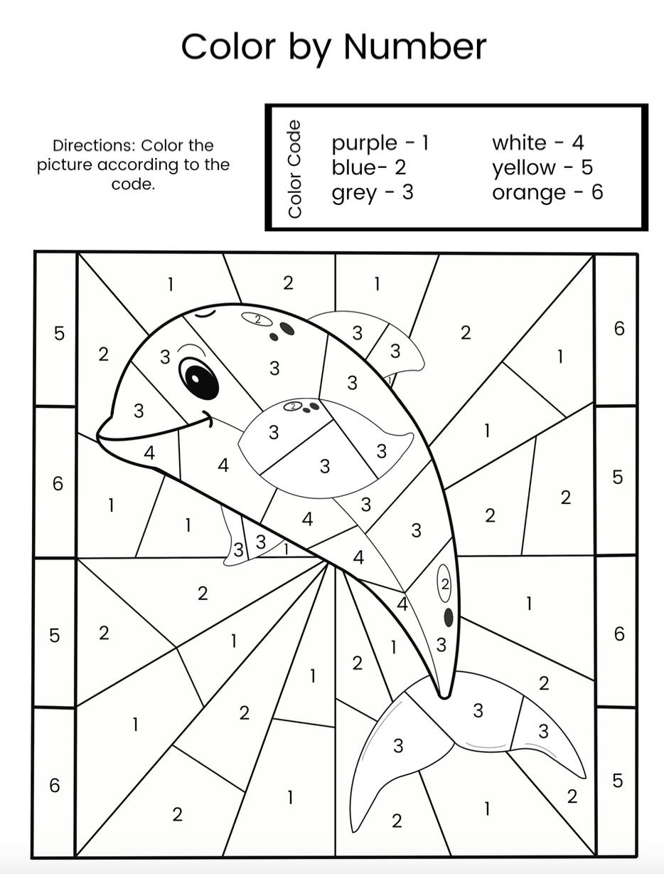 Color Pages/color Pages Printable/color by Number/color by Numbers for ...