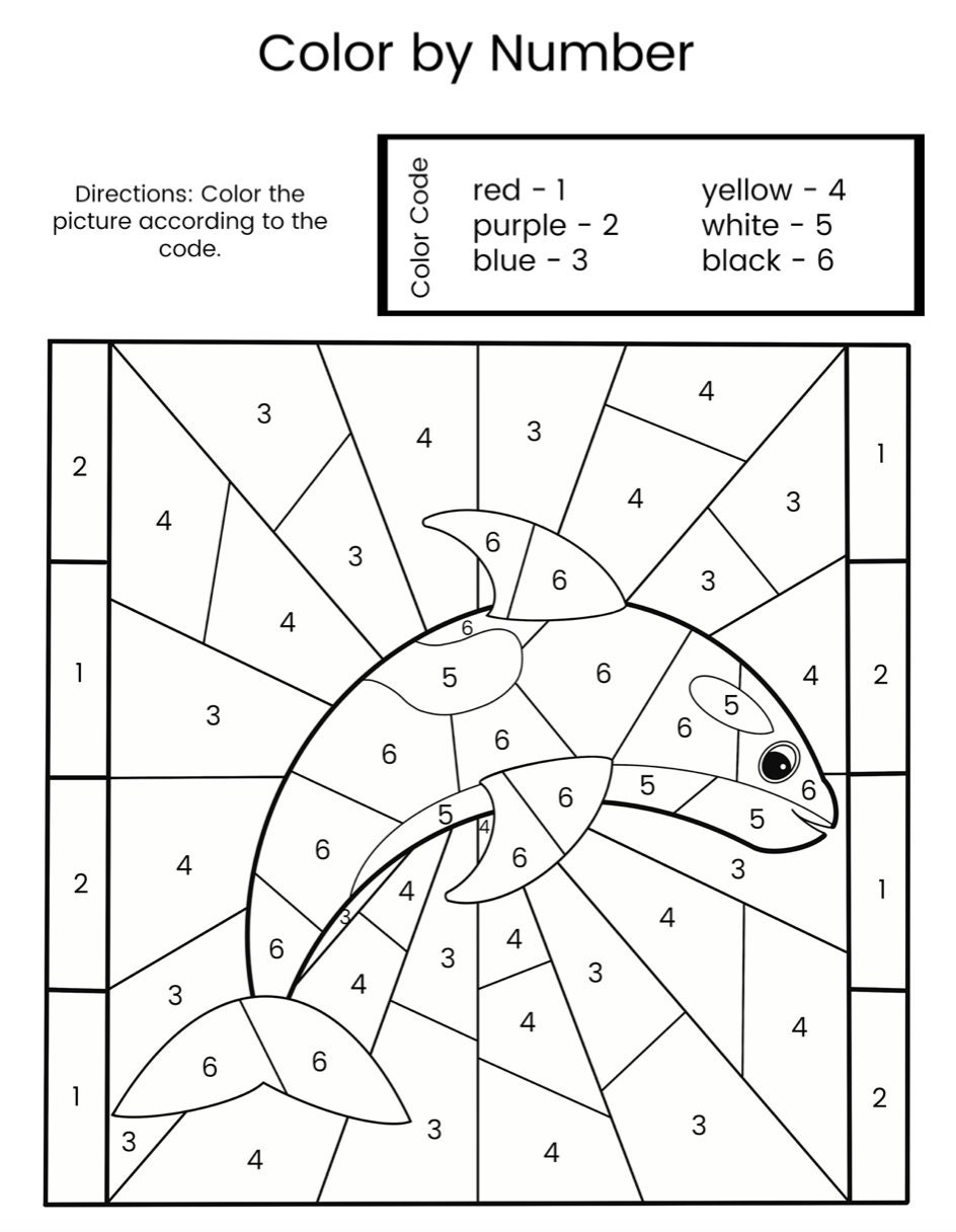 Color Pages/color Pages Printable/color by Number/color by Numbers for ...