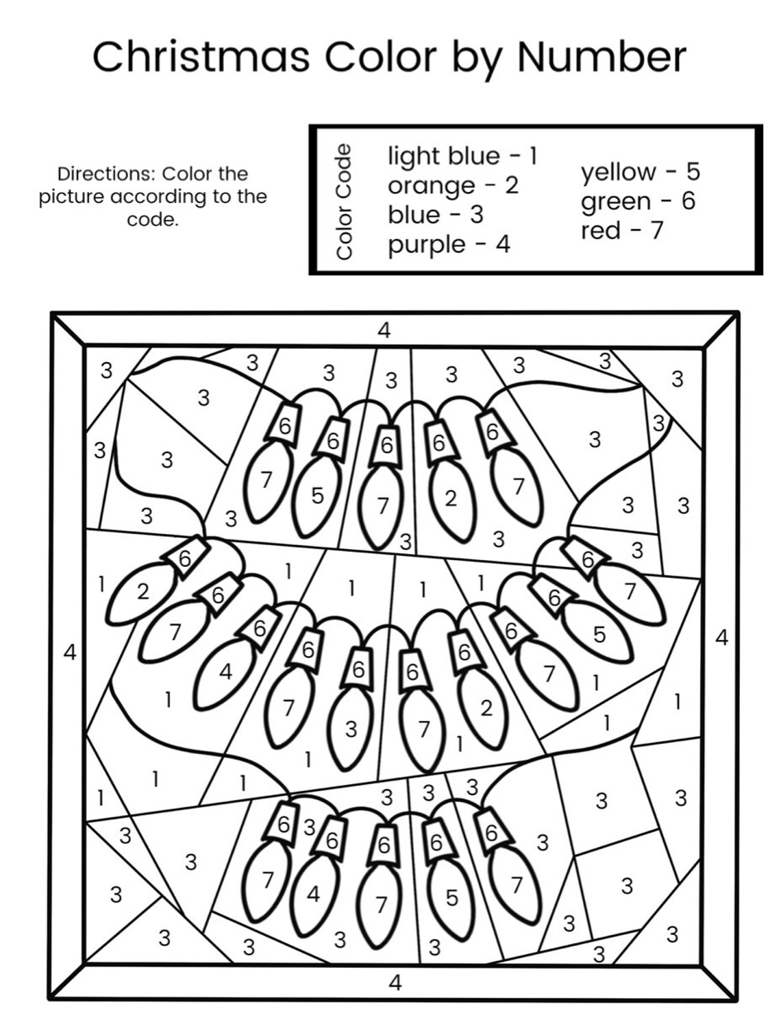 Color Pages/color Pages Printable/color by Number/color by Numbers for ...